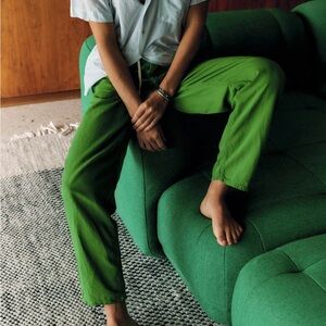 Women’s Drawstring Lounge Pants in Green, Fern, Size Small Unisex